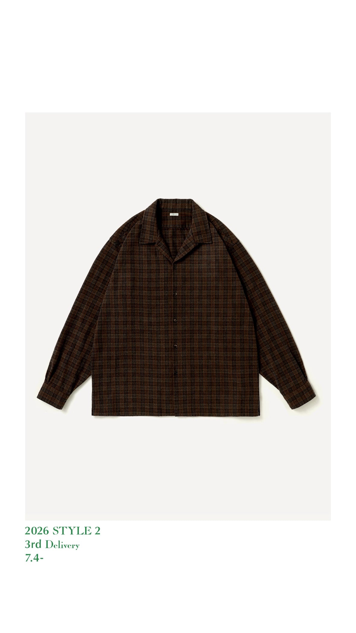 A.PRESSE 26AW Silk Nep Loop Collar Shirt